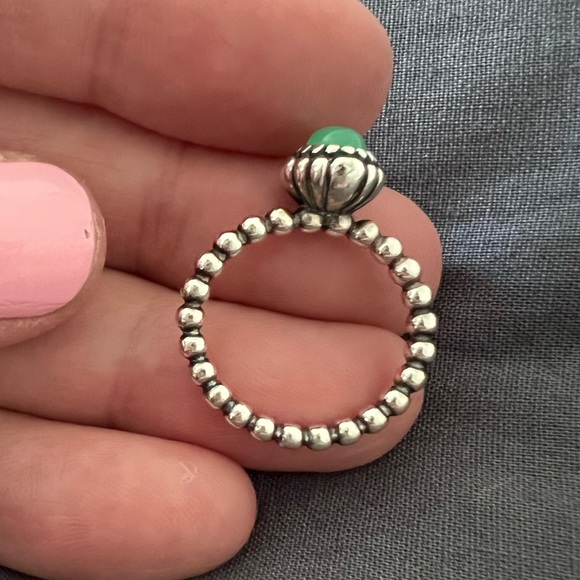 Pandora Green Round Ring - Picture 3 of 7